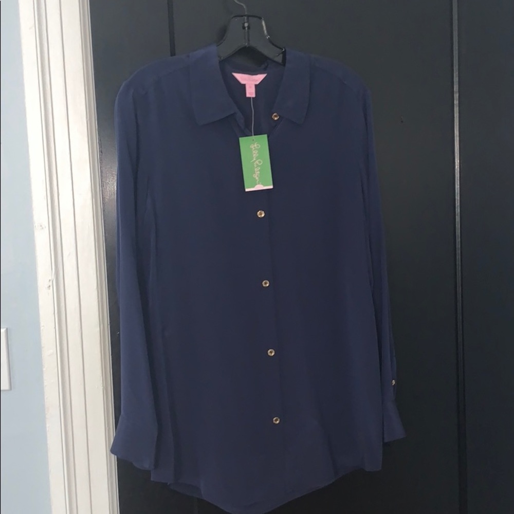 Lilly Pulitzer Navy Isla Top
